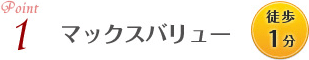 マックスバリュー徒歩1分